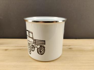 Unimog 406 Oldtimer Emaille Tasse